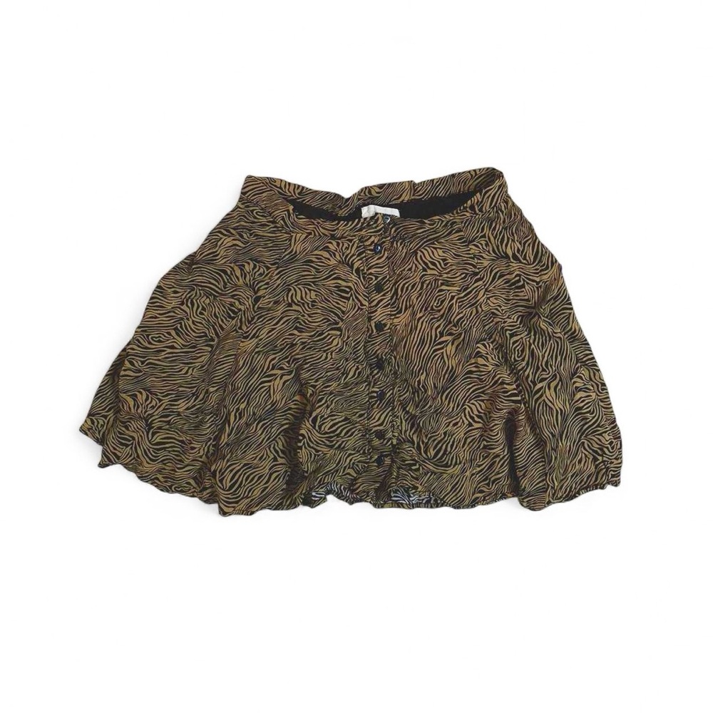Urban Outfitters Brown and Black Zebra Print Women's Skirt